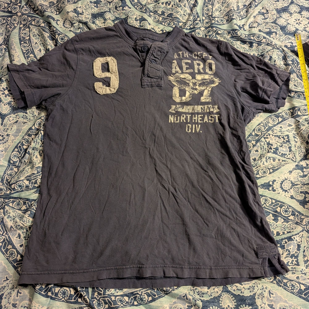 Aeropostale Gray Polo with Vintage Graphic
